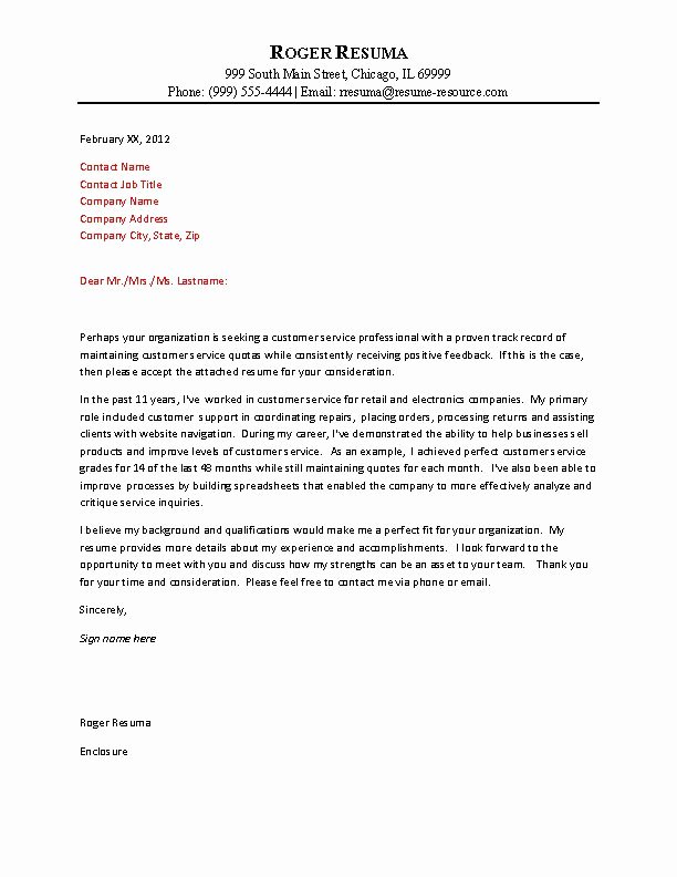 Cover Letter Examples Excellent