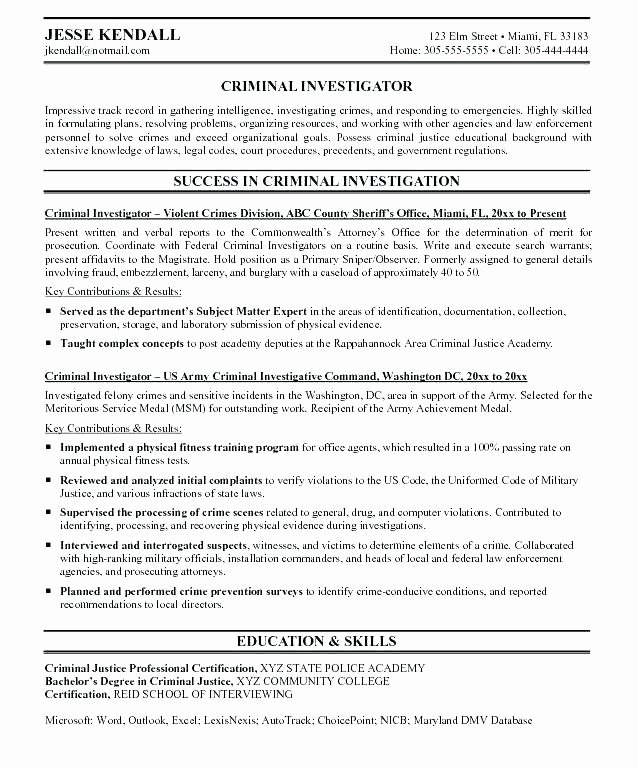 Cover Letter Examples for Criminal Justice Students