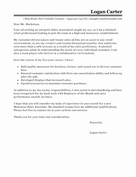Cover Letter Examples for Customer Service and Sales