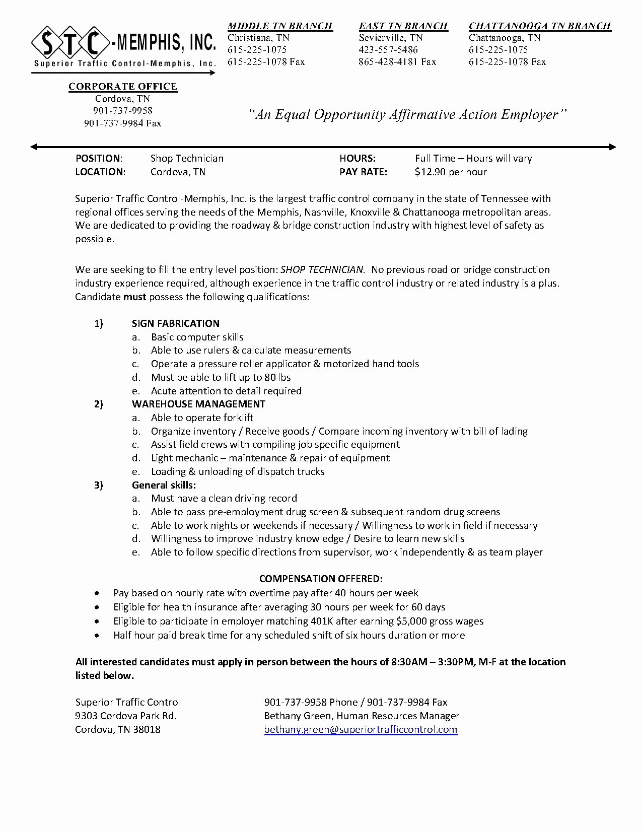 Cover Letter for General Maintenance Worker