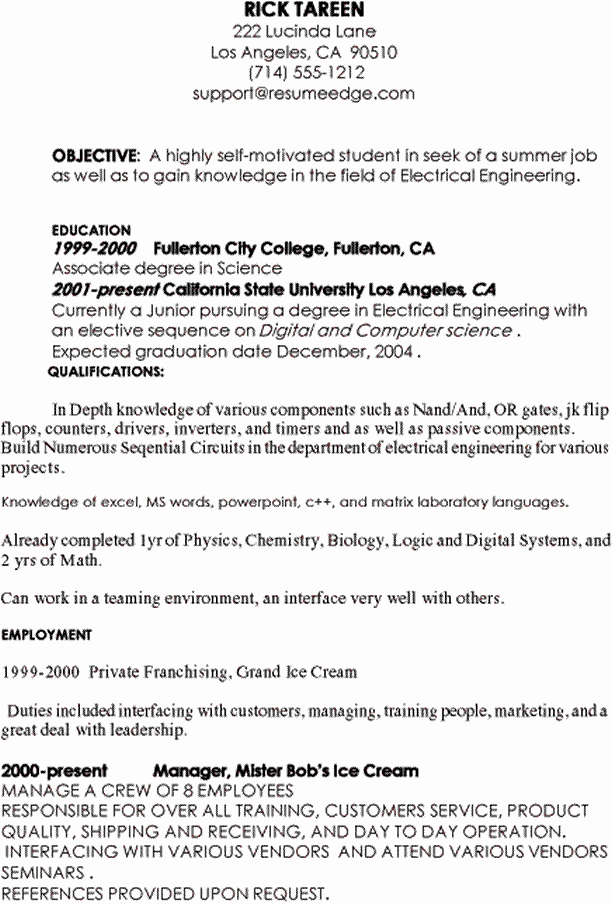 Cover Letter for Internship Position Puter Science