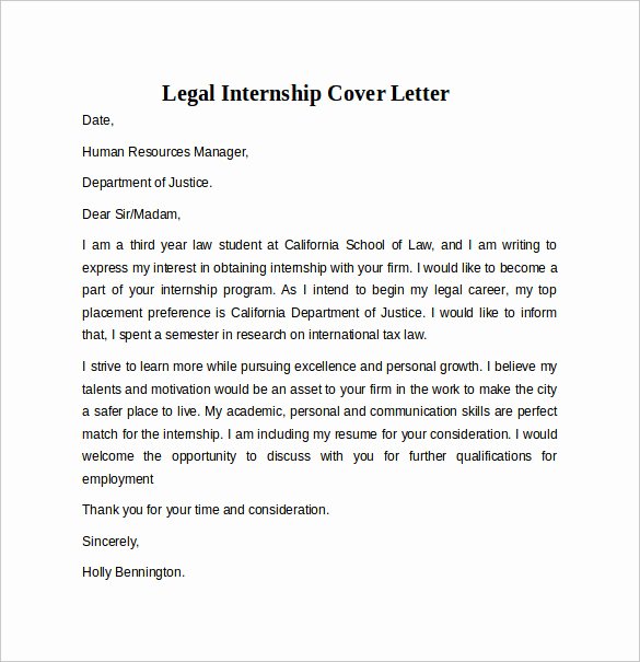 Cover Letter for Law Firm Example