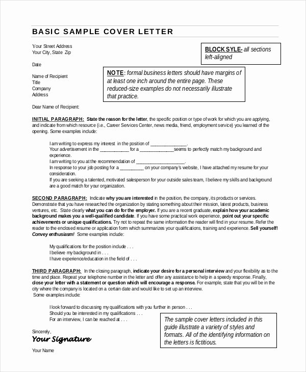 Cover Letter format 17 Free Word Pdf Documents