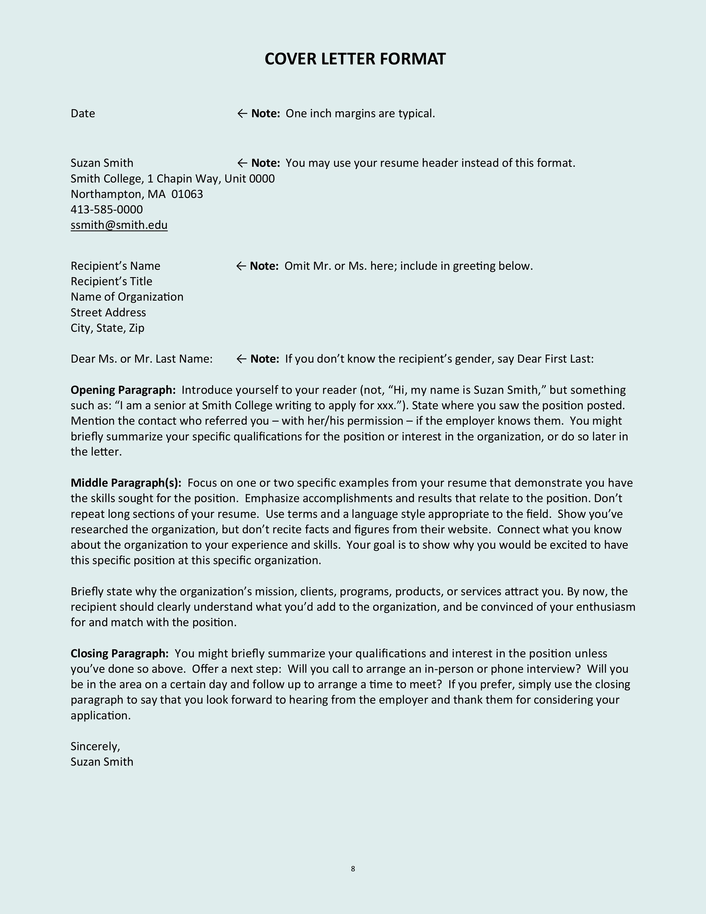 Cover Letter format Creating An Executive Cover Letter