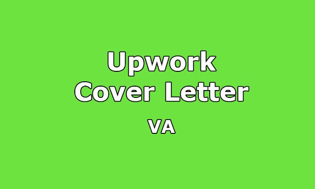 Cover Letter Sample for Va Virtual assistant Upwork Help