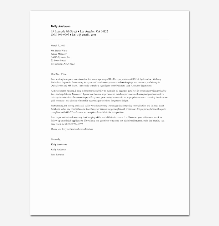 Cover Letter Template 60 for Word Pdf format