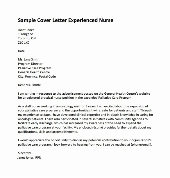 Cover Letter Templates Free Nursing