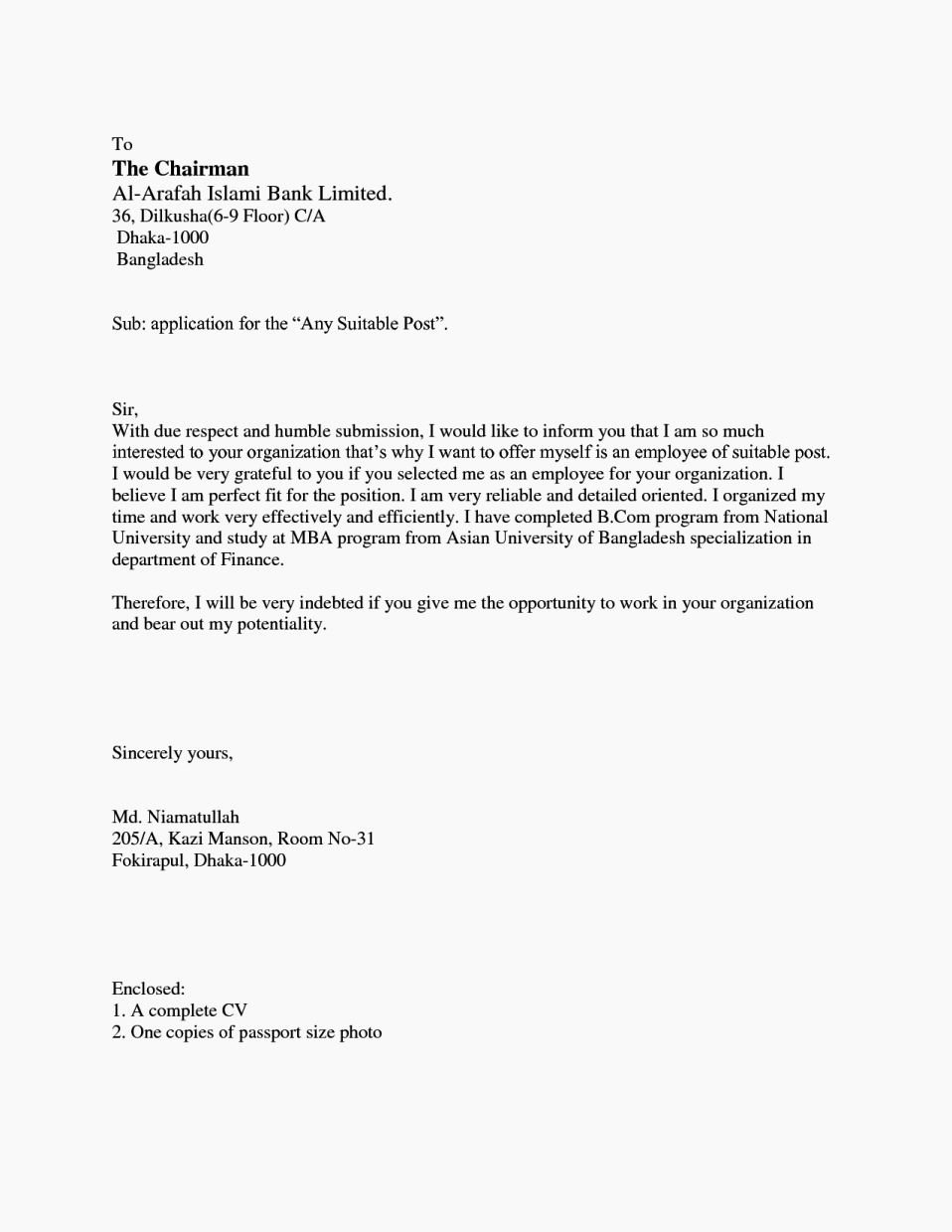 Cover Letter Word Document Resume Template