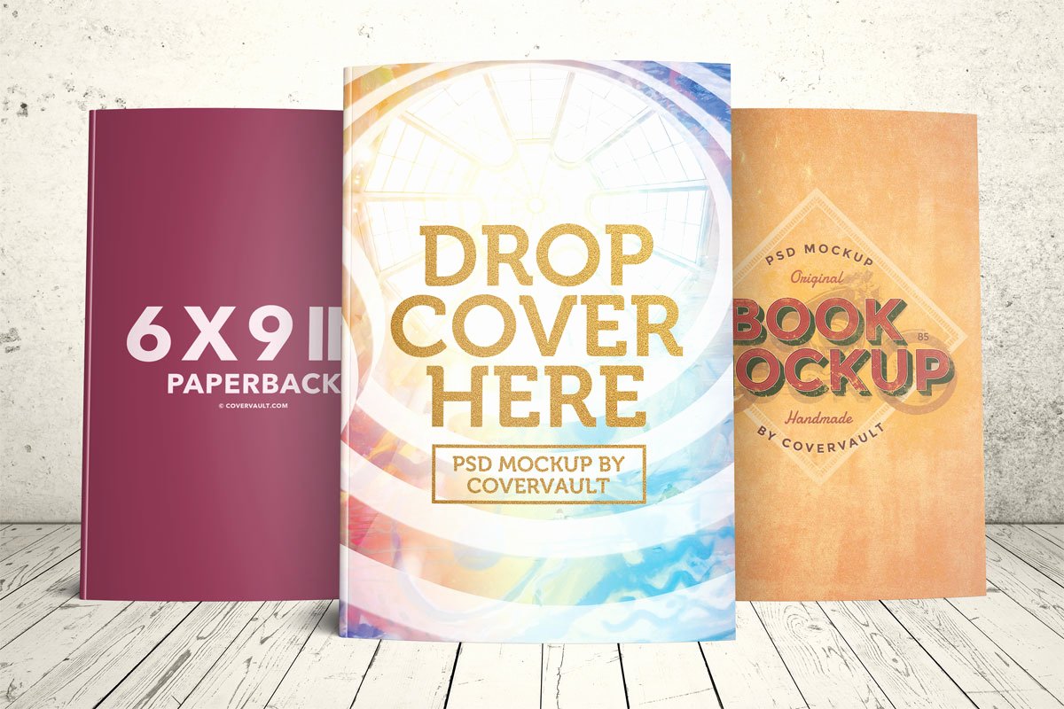 Covervault Free Psd Mockups for Books and More