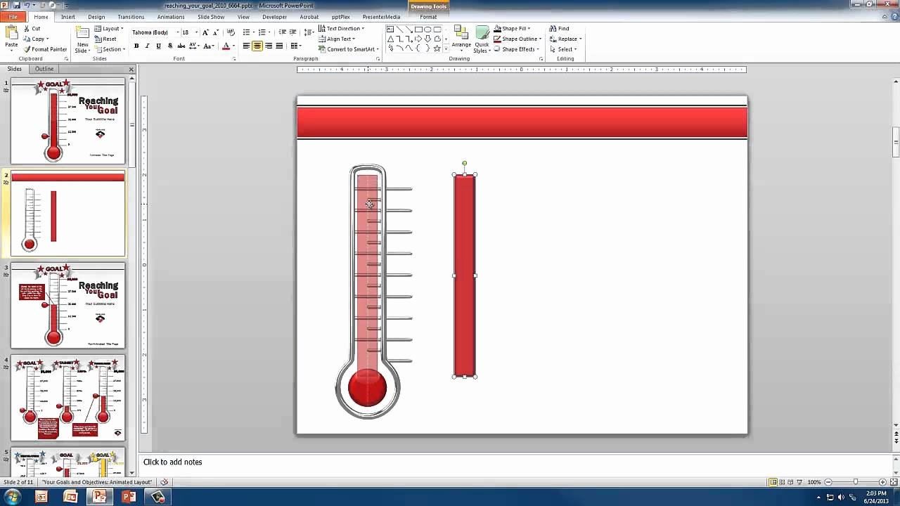Create A Custom thermometer