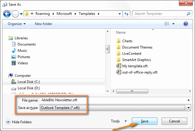 create email templates outlook