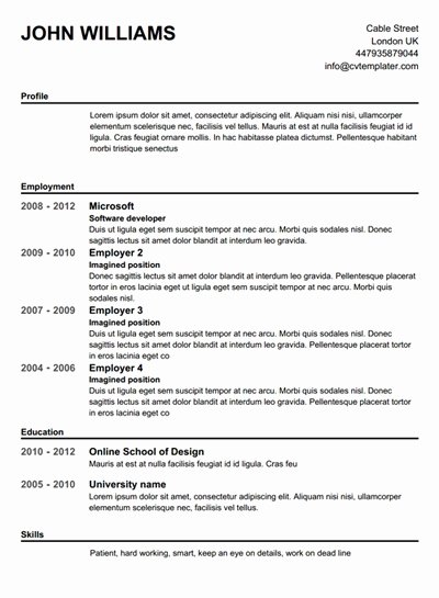 create free resume