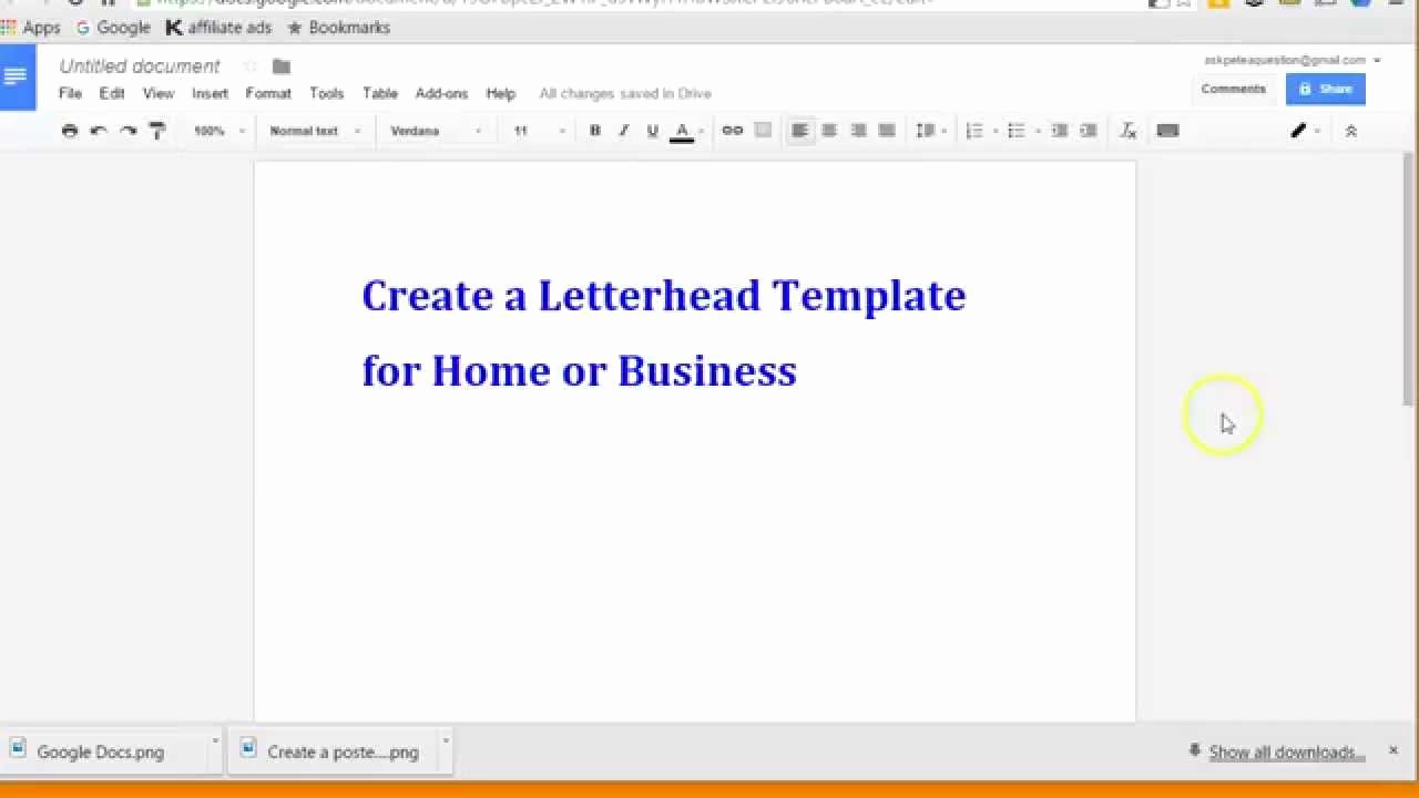 Create Letterhead Layout with Google Docs