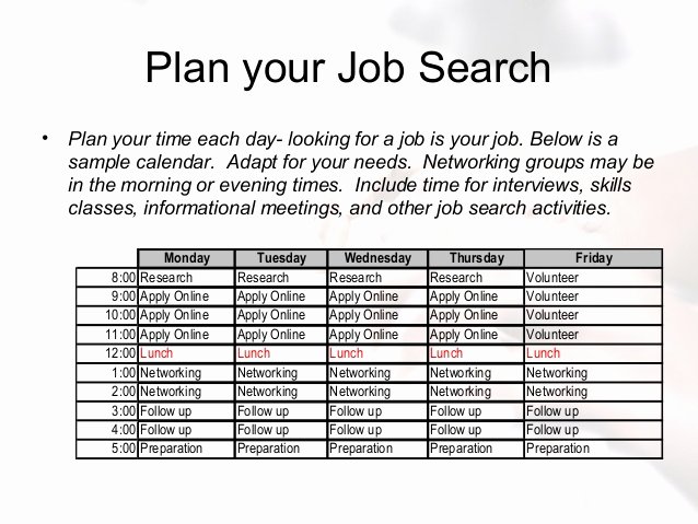 Creating Your Job Search Plan