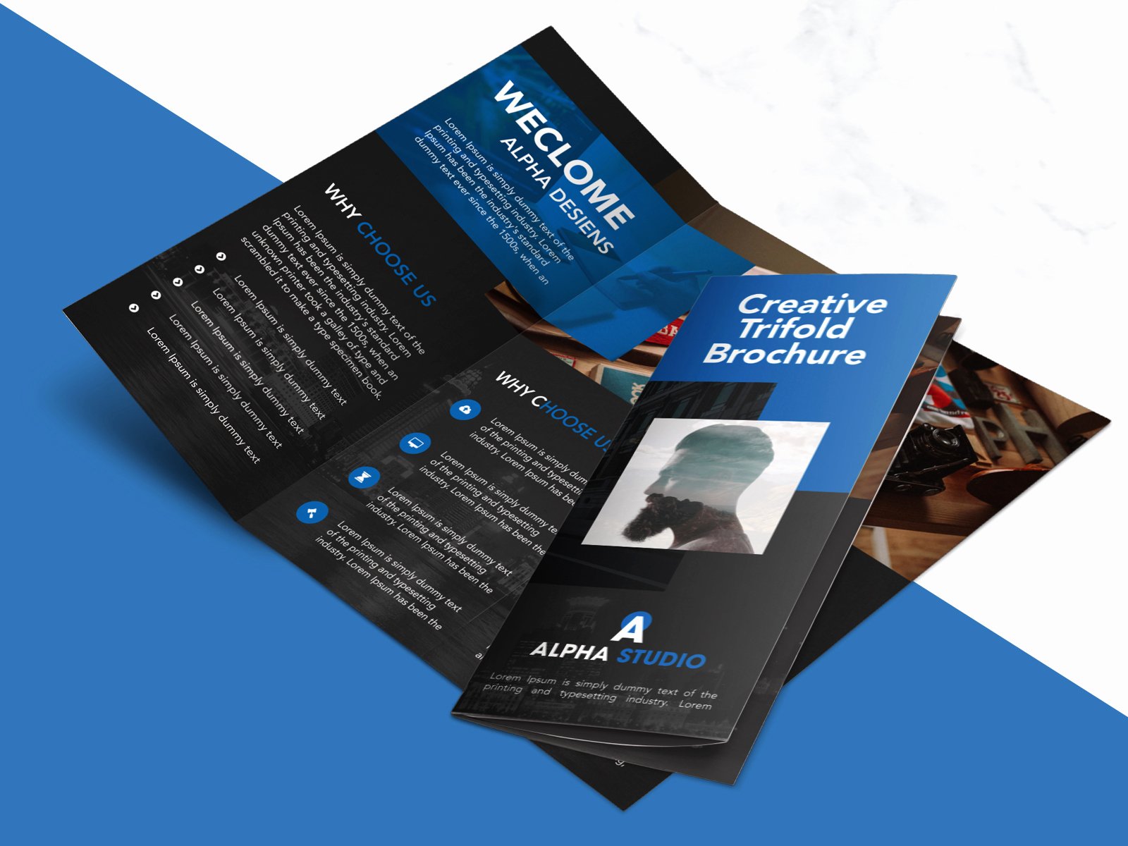 Creative Agency Trifold Brochure Free Psd Template