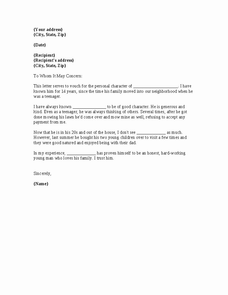 Creative Personal Reference Letter for Employment Example
