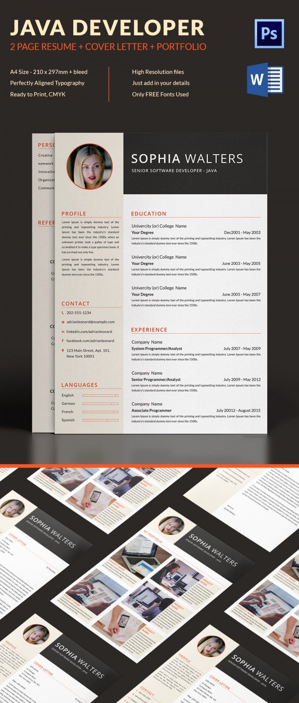 Creative Resume Template 79 Free Samples Examples