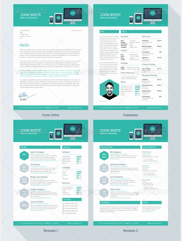 Creative Resume Template 79 Free Samples Examples