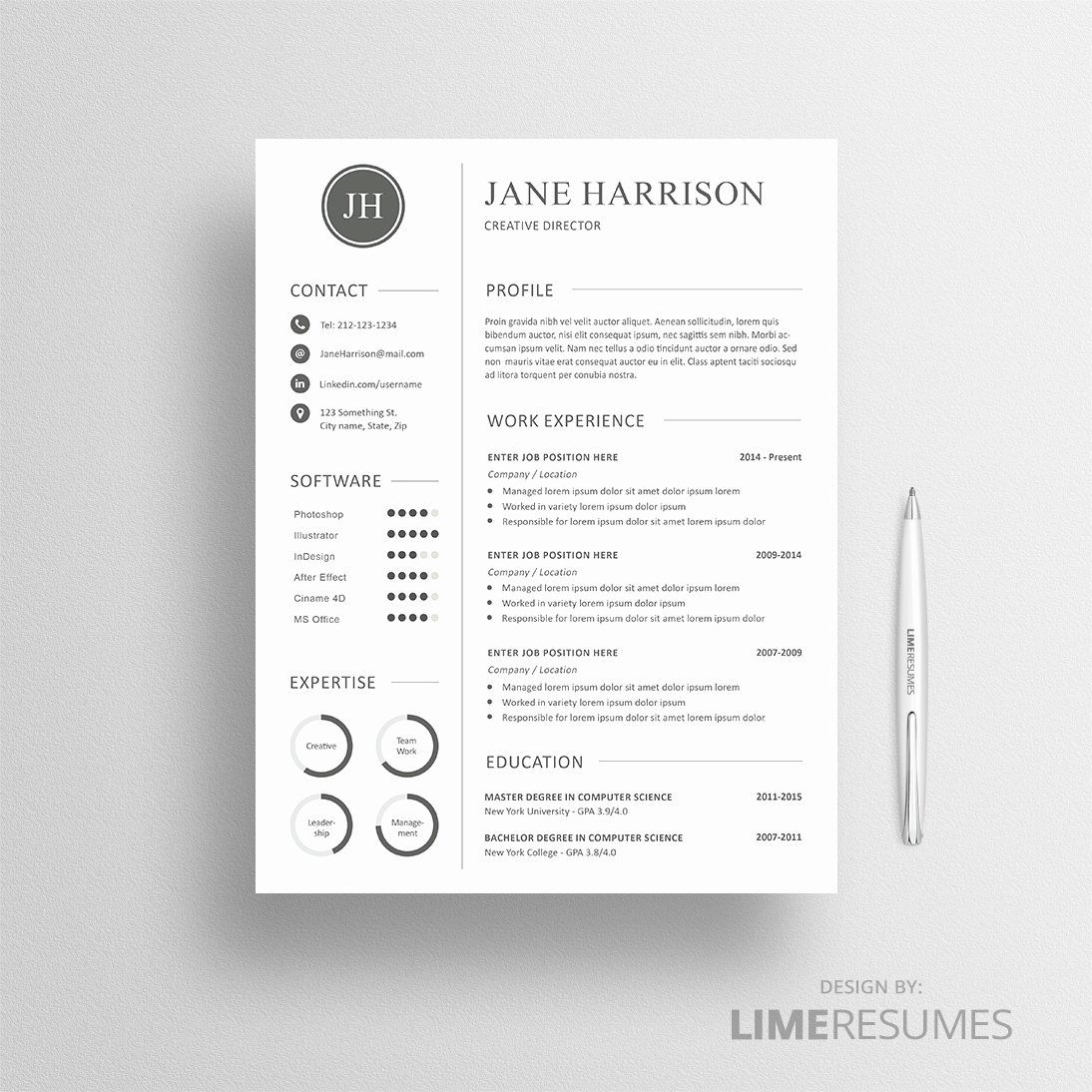 Creative Resume Template for Creatives Limeresumes