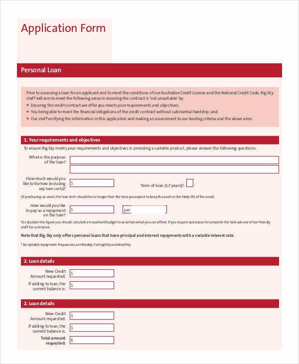 Credit Application form Template Free Awesome Design Auto