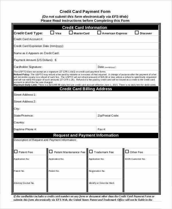 Credit Card Authorization form Template 10 Free Sample