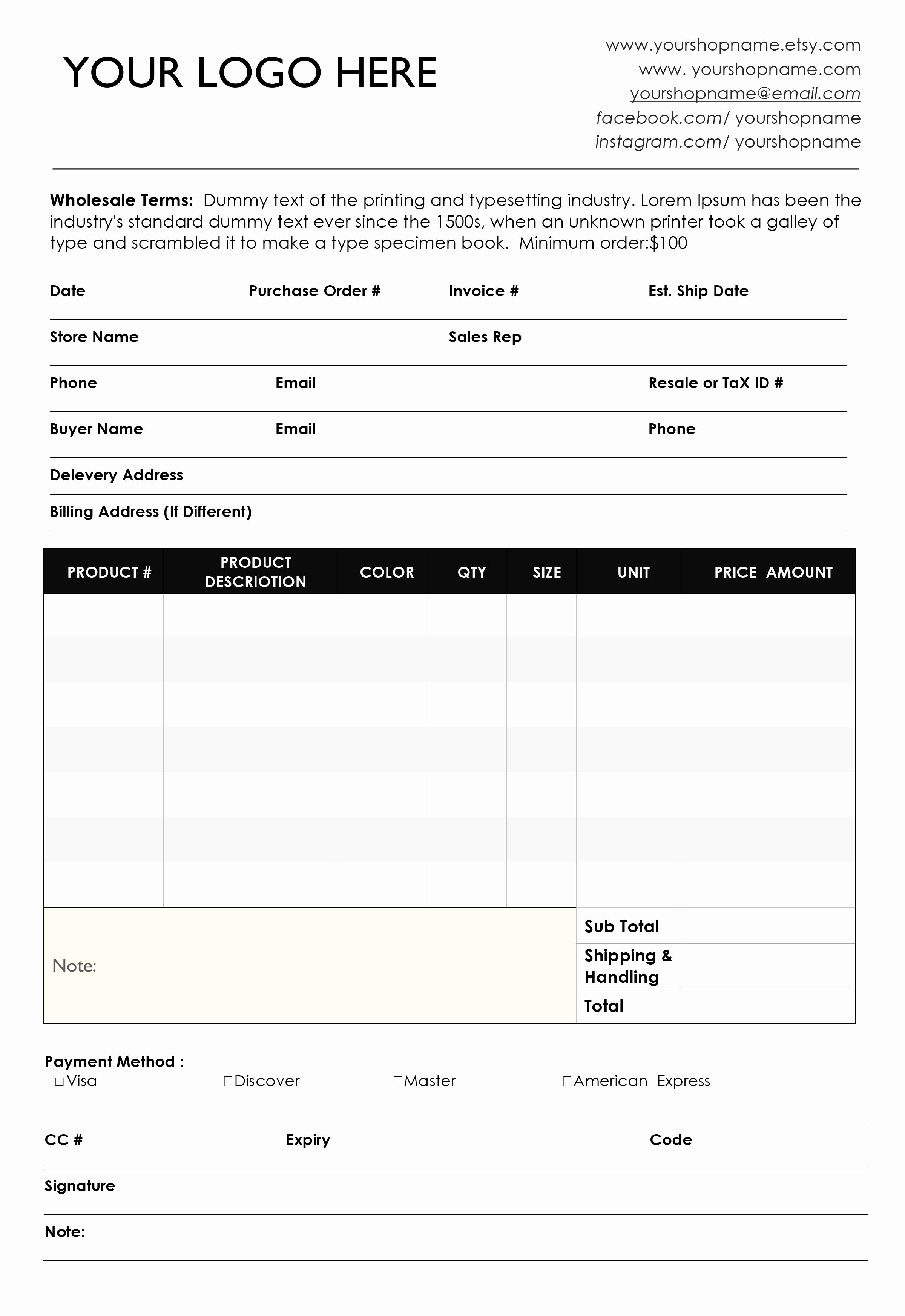 Custom Catalog Custom Line Sheet Line Sheet Design