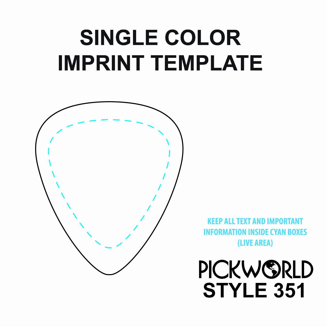 Guitar Pick Template Actual Size