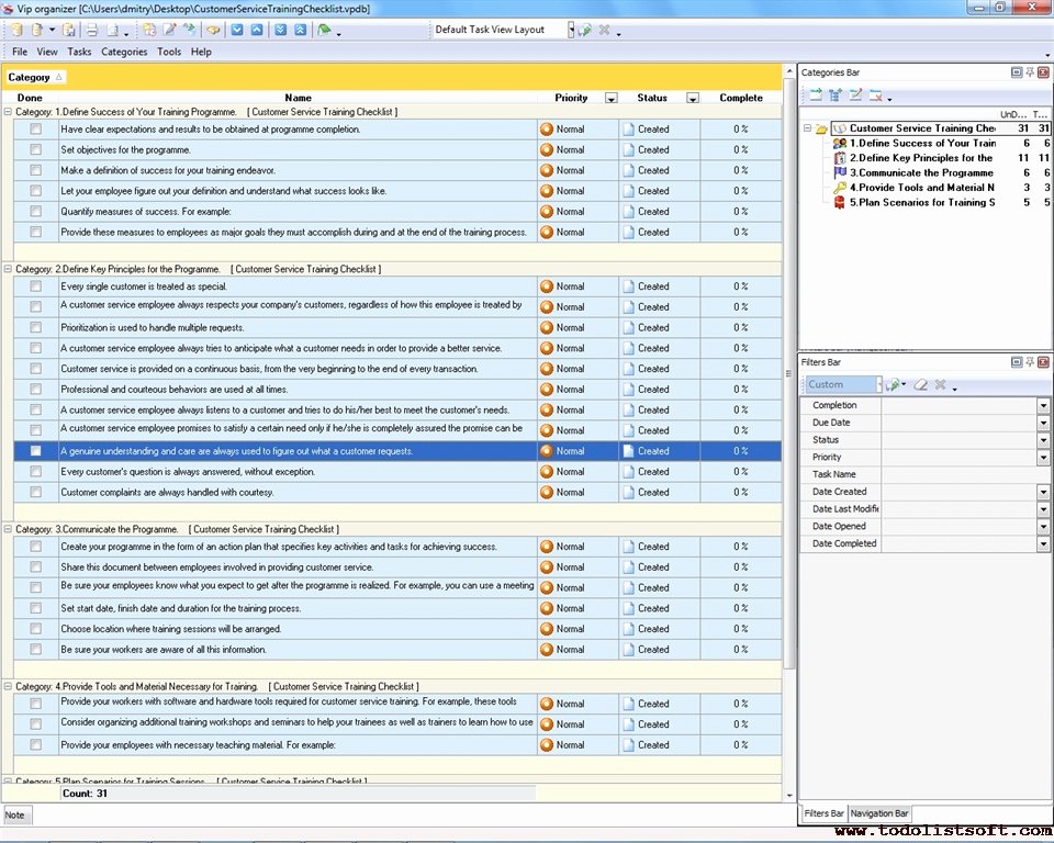 Employee Training Checklist Template