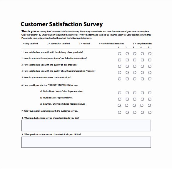 Customer Satisfaction Survey Templates Word Templates