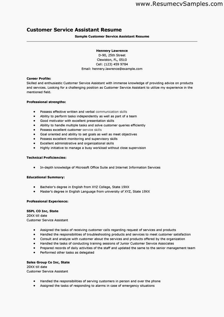 Customer Service Abilities for Resume