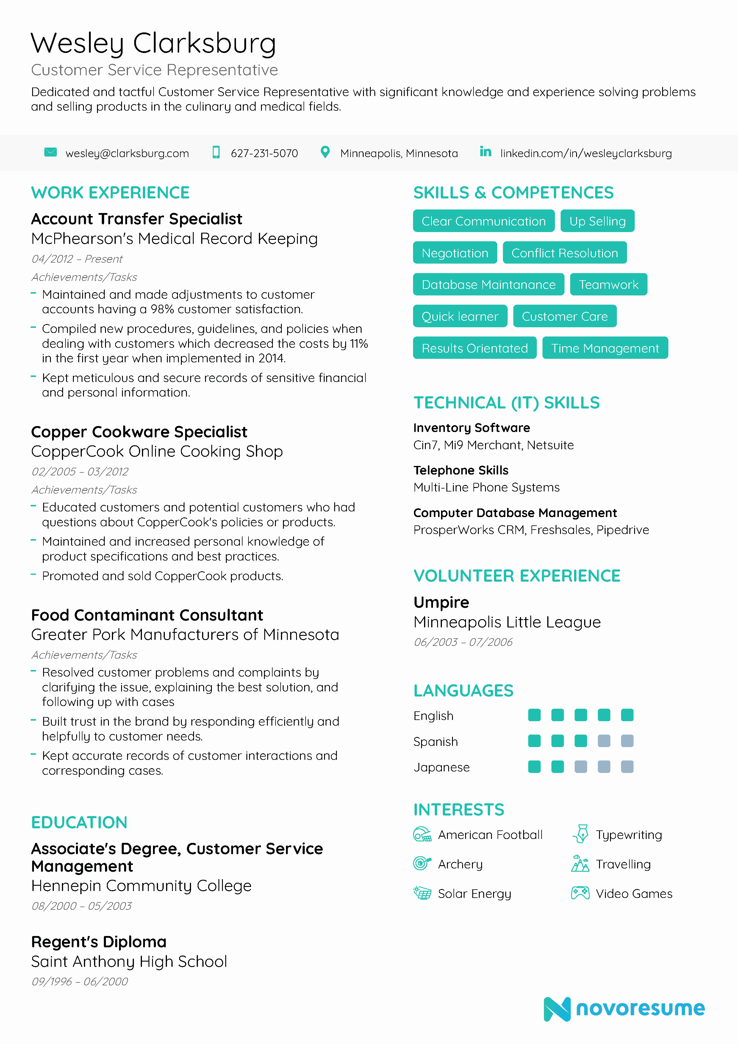 Customer Service Resume [2019] Examples &amp; Guide