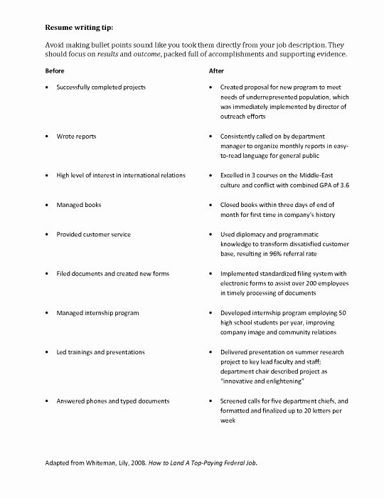 Customer Service Resume Bullet Points