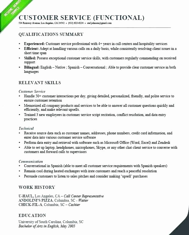 customer service skills qualifications resume