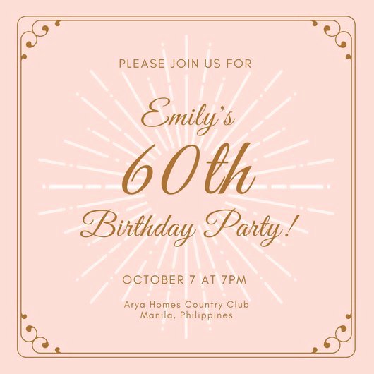 Customize 986 60th Birthday Invitation Templates Online