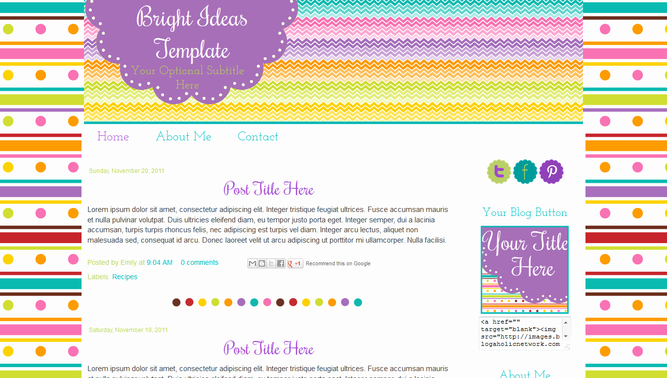 Cute Blog Templates for Teachers Collection Bright Ideas