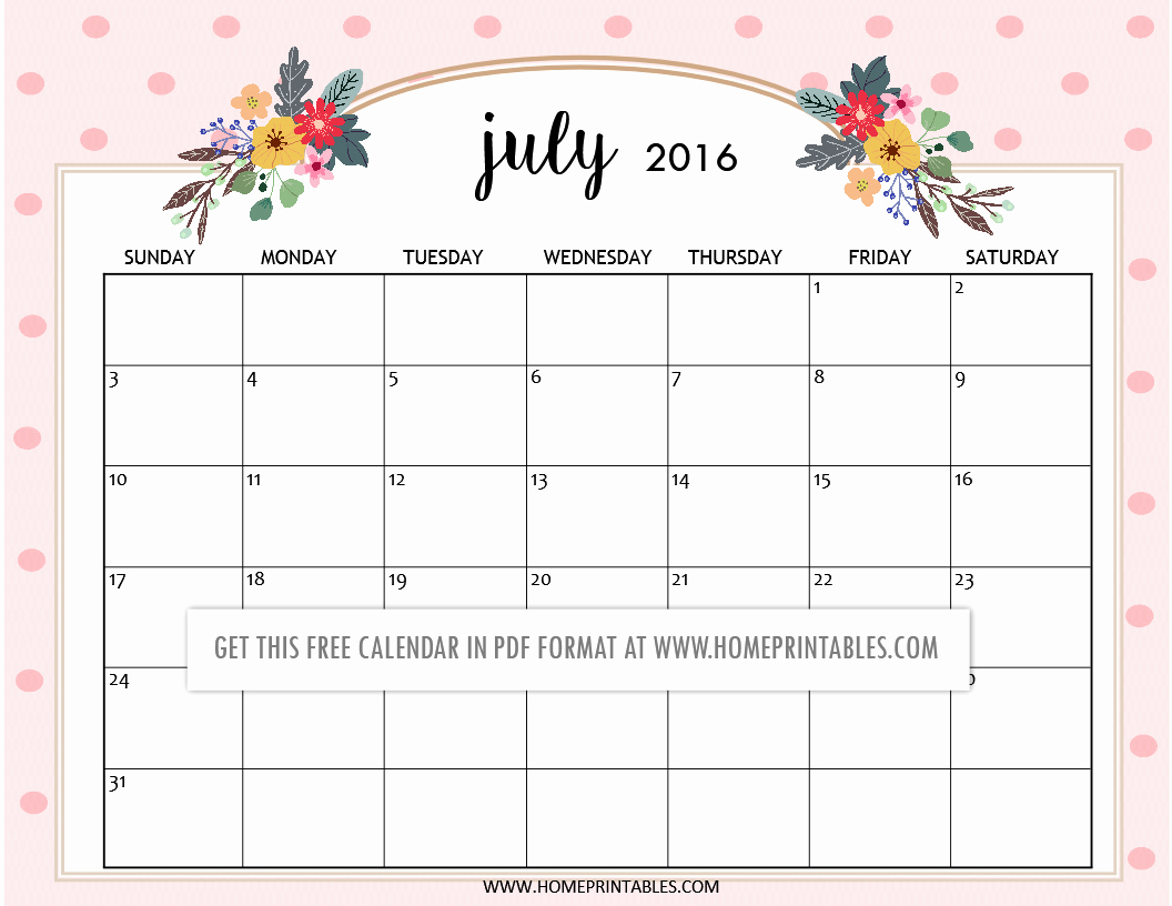 Cute Free Printable 2016 Calendars Home Printables