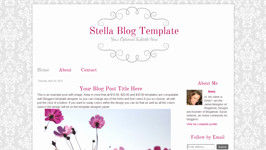 Cute New Blogger Blog Templates $10 00