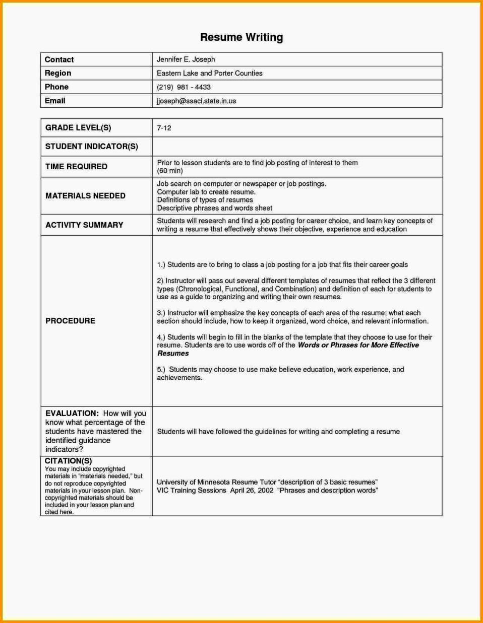 Cv In India format Resume Template