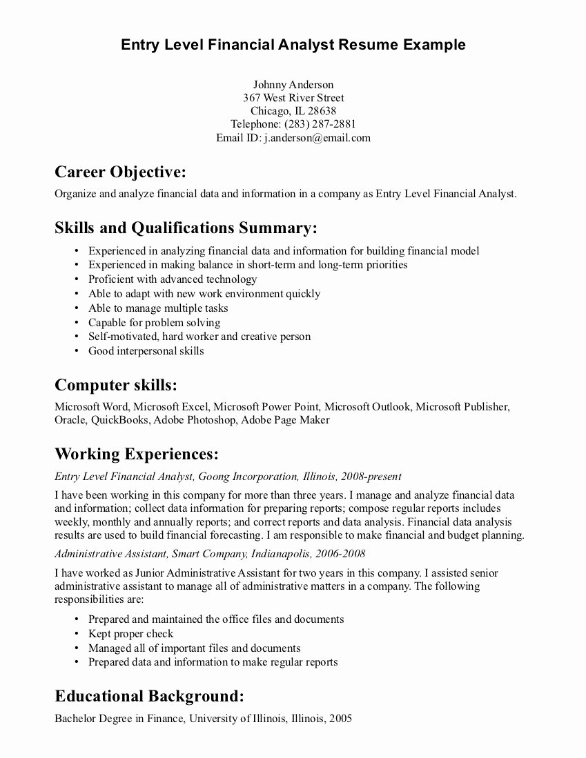 Cv Objective Statement Example Resumecvexample