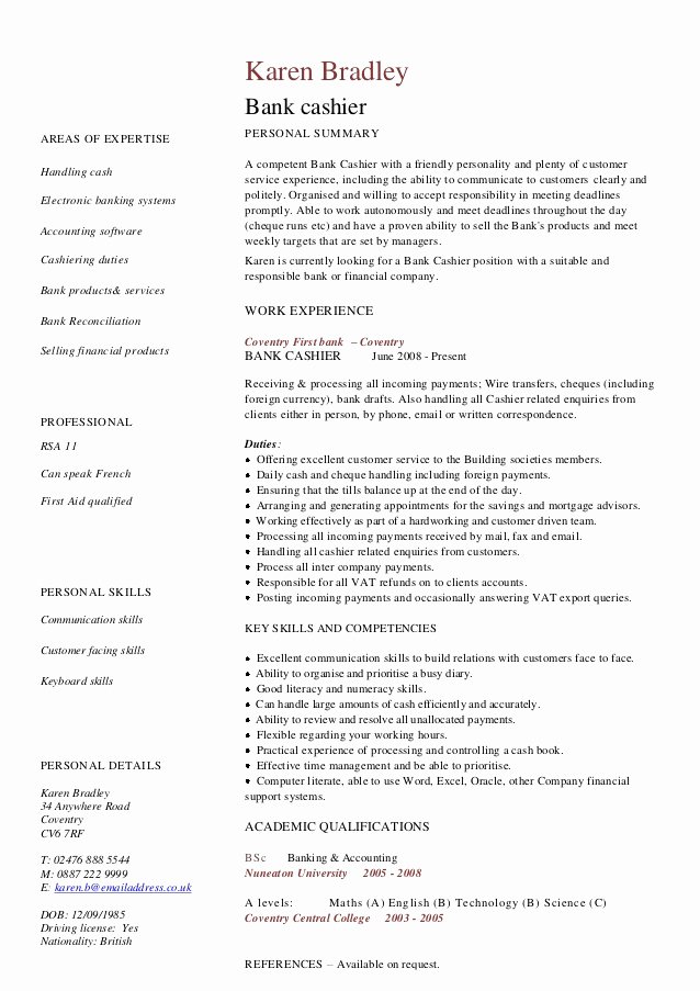 Cv Resume Examples to for Free