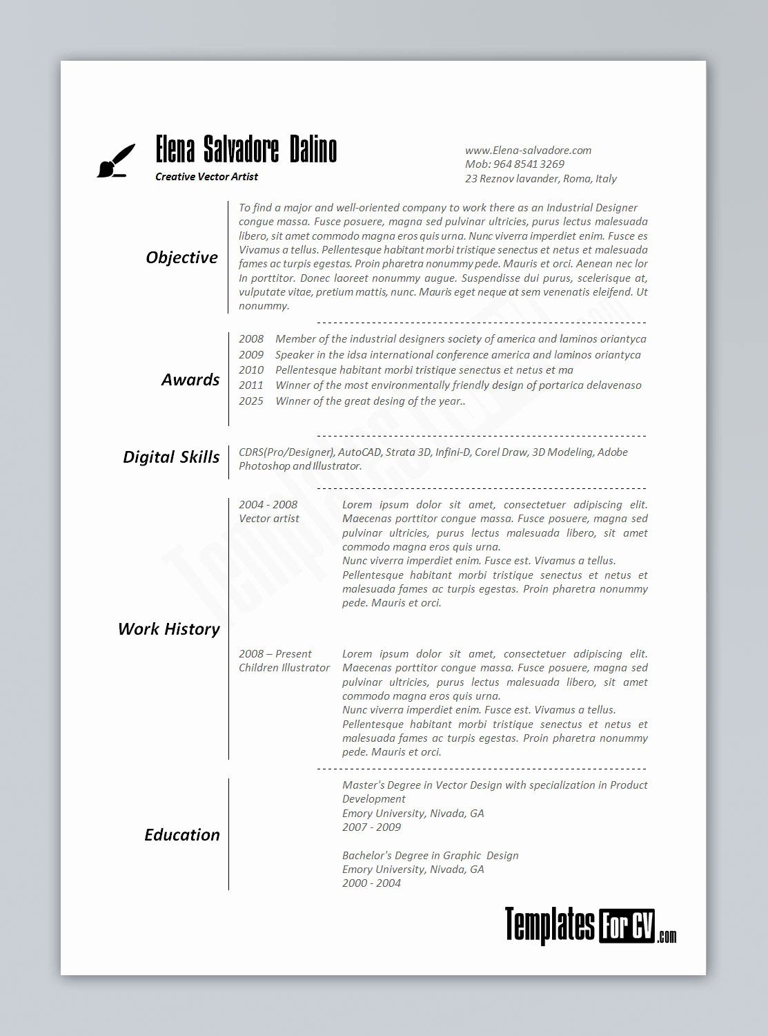 cv template uk word doc