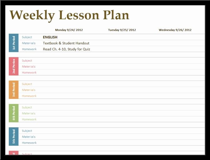 Daily Lesson Plan Templatereference Letters Words