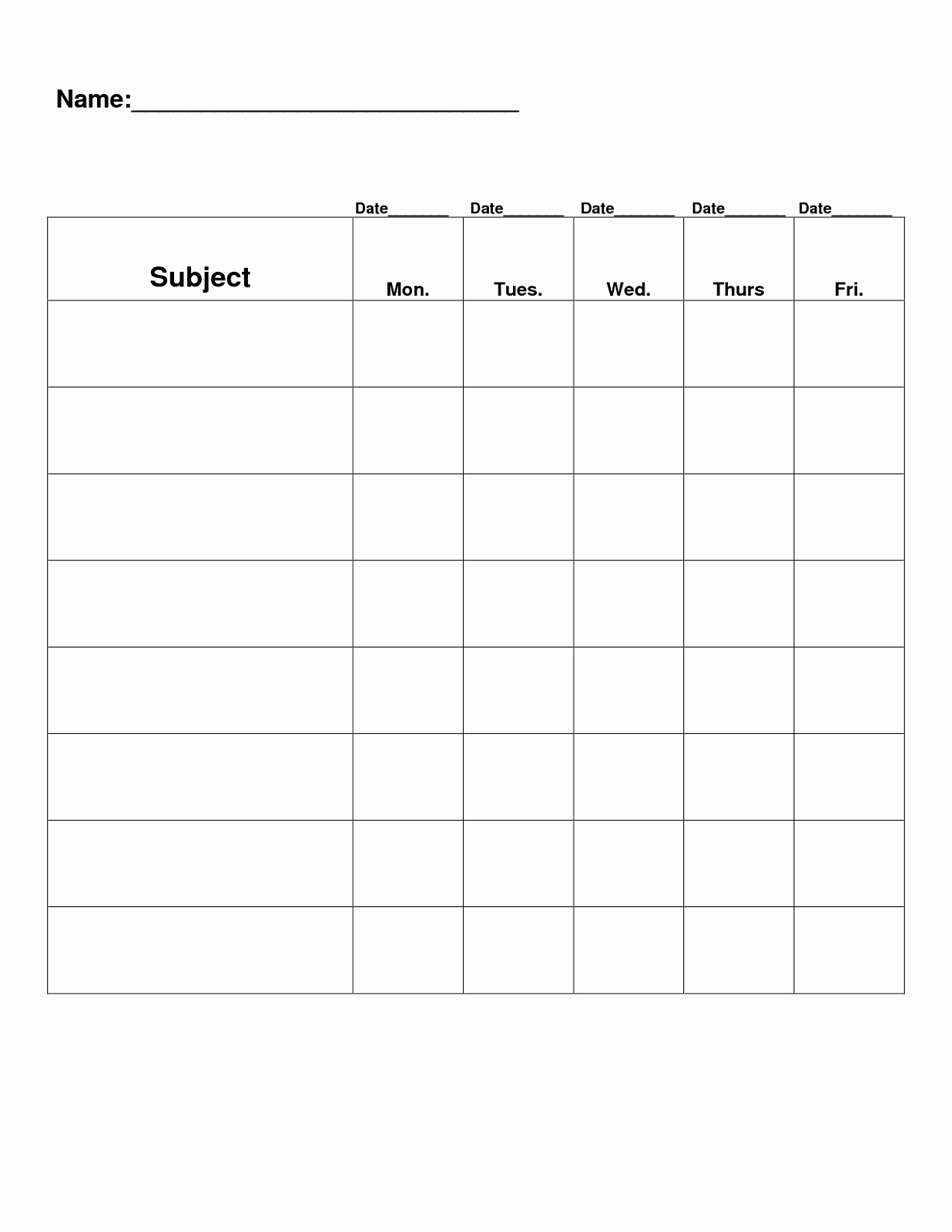 Daily Printable Behavior Charts for Home Free