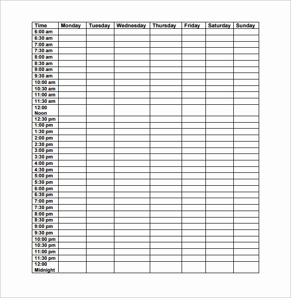 Daily Schedule Template 37 Free Word Excel Pdf