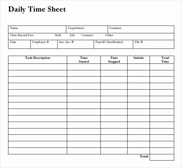 Daily Time Sheet Printable Printable 360 Degree