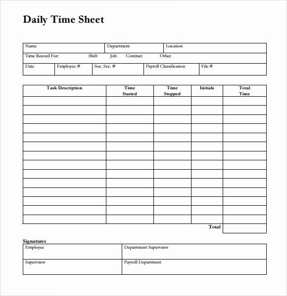 daily timesheet template excel 2003