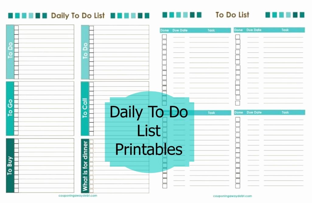 Daily to Do List Printables