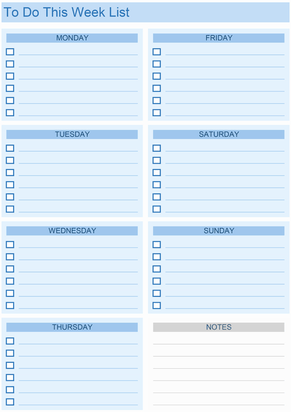 Daily to Do List Templates for Excel