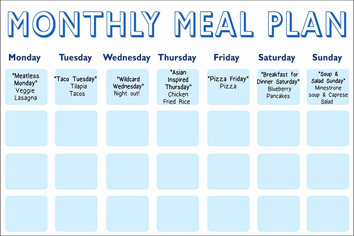 Daphne Oz S Meal Planning Calendar