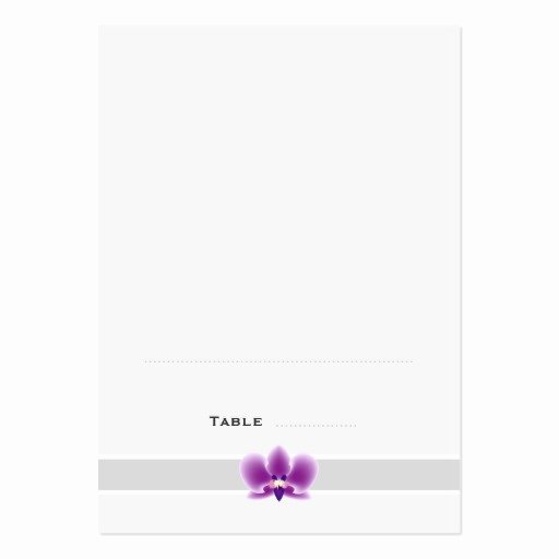 Dark Purple orchid Folded Place Cards Business Card